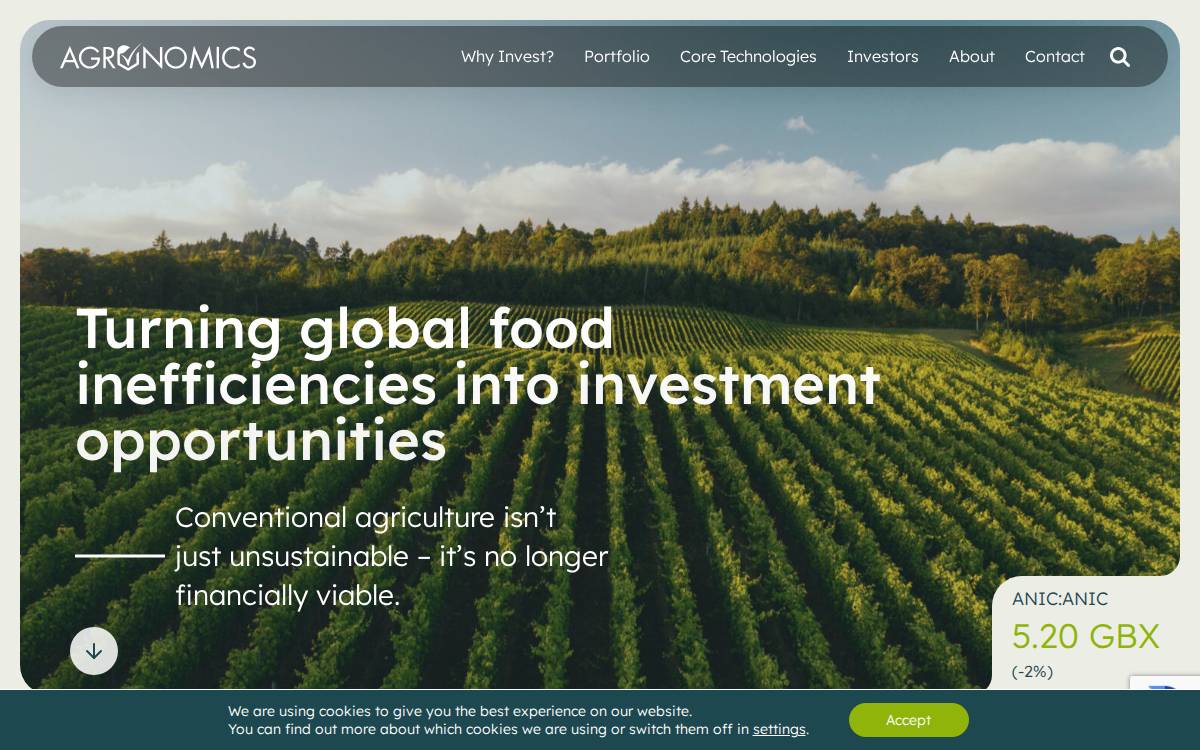 Agronomics website preview
