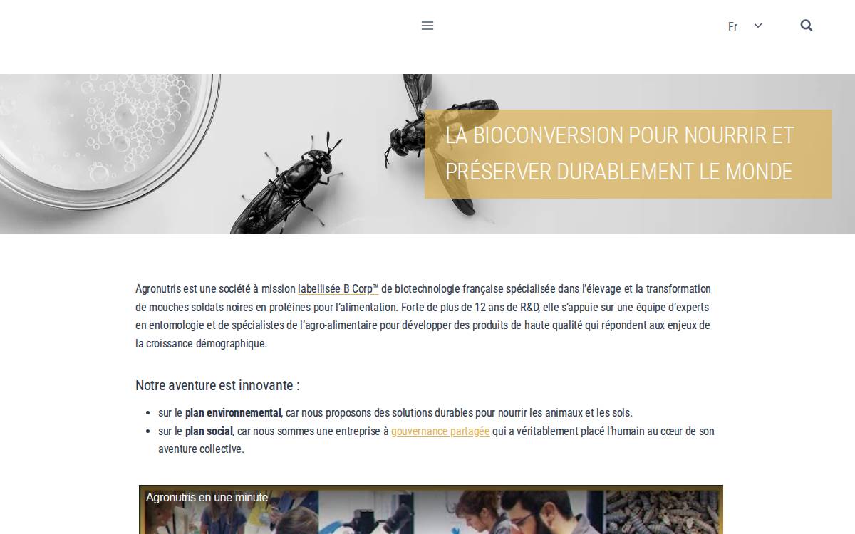Agronutris website preview
