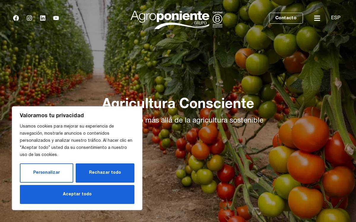 Agroponiente website preview