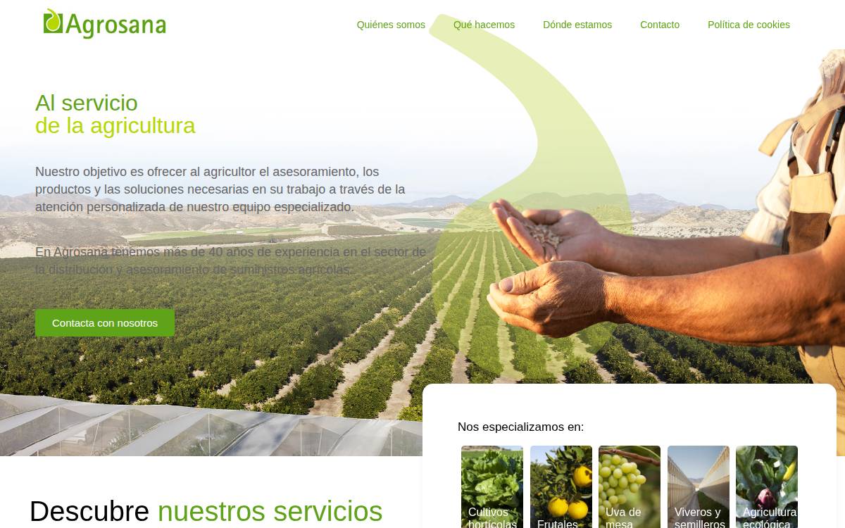 Agrosana website preview