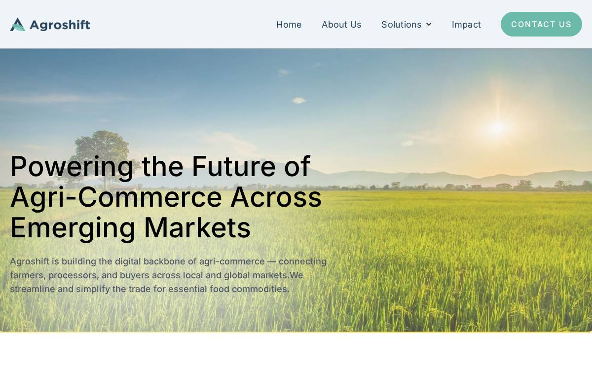 Agroshift website preview