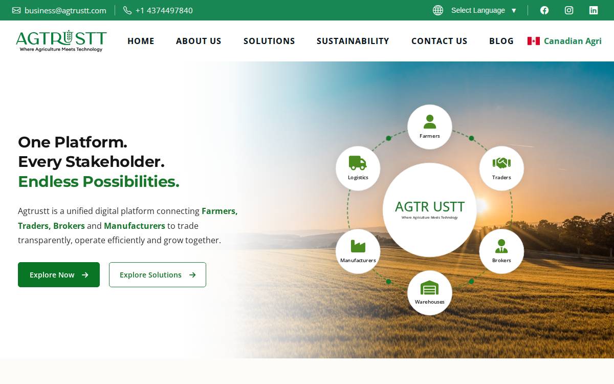 AgTrustt Website website preview