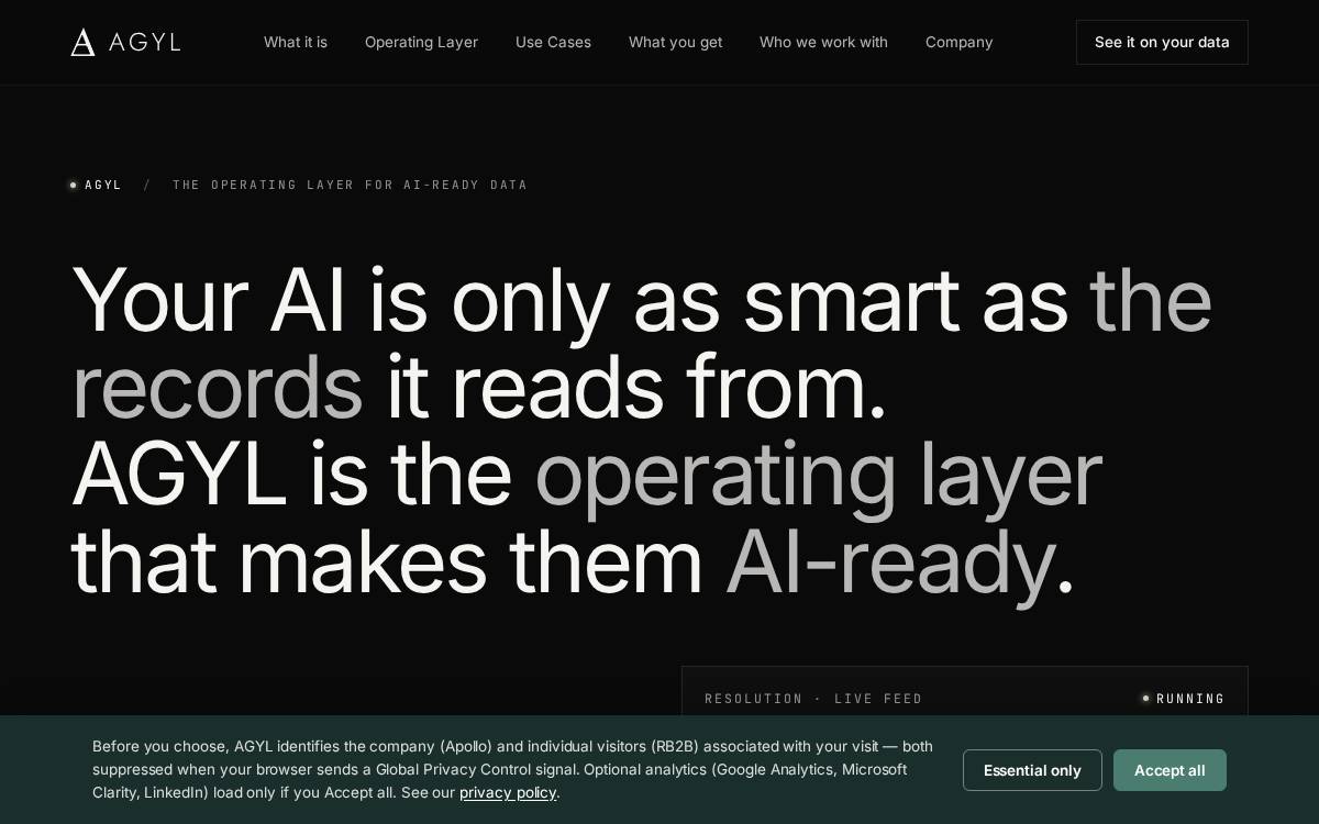 AGYL AI website preview