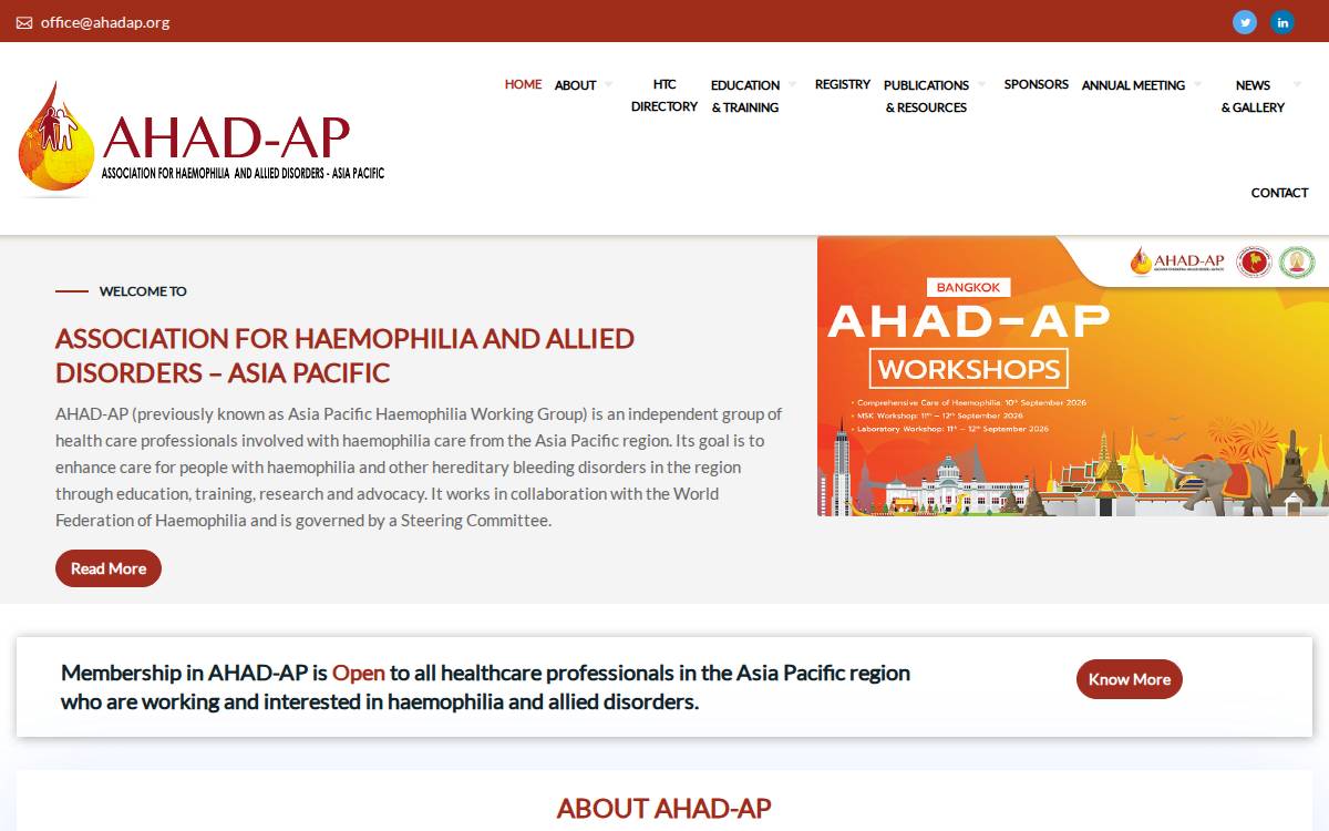 AHADAP website preview