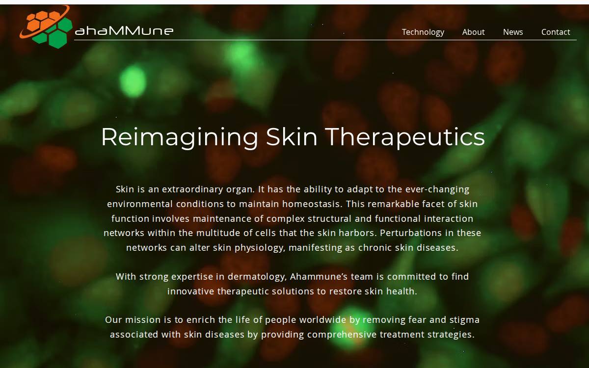 Ahammune website preview