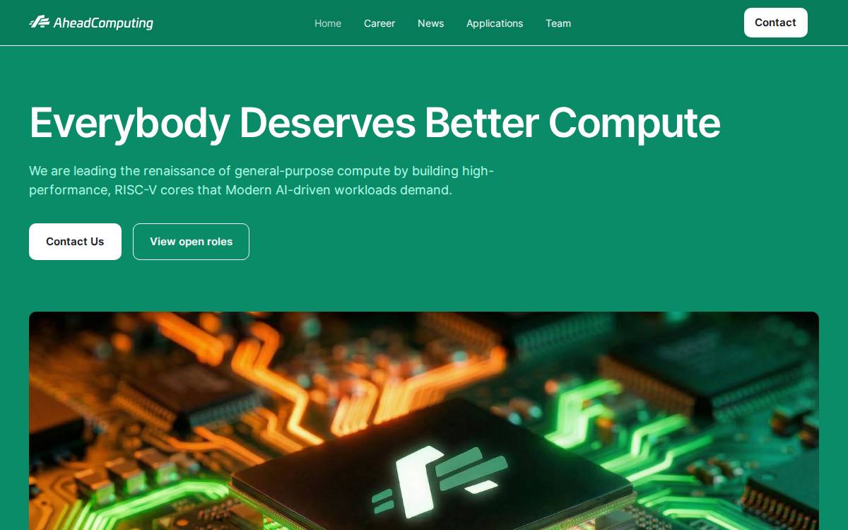 Ahead Computing website preview