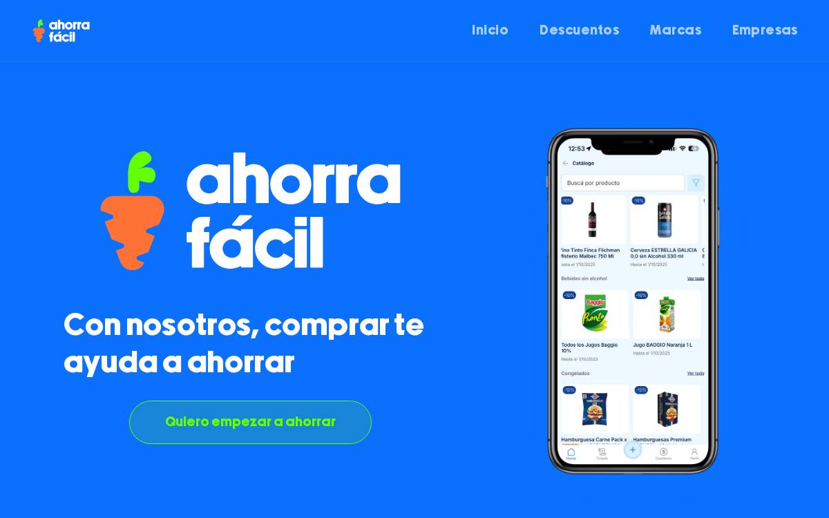 Ahorra Fácil website preview