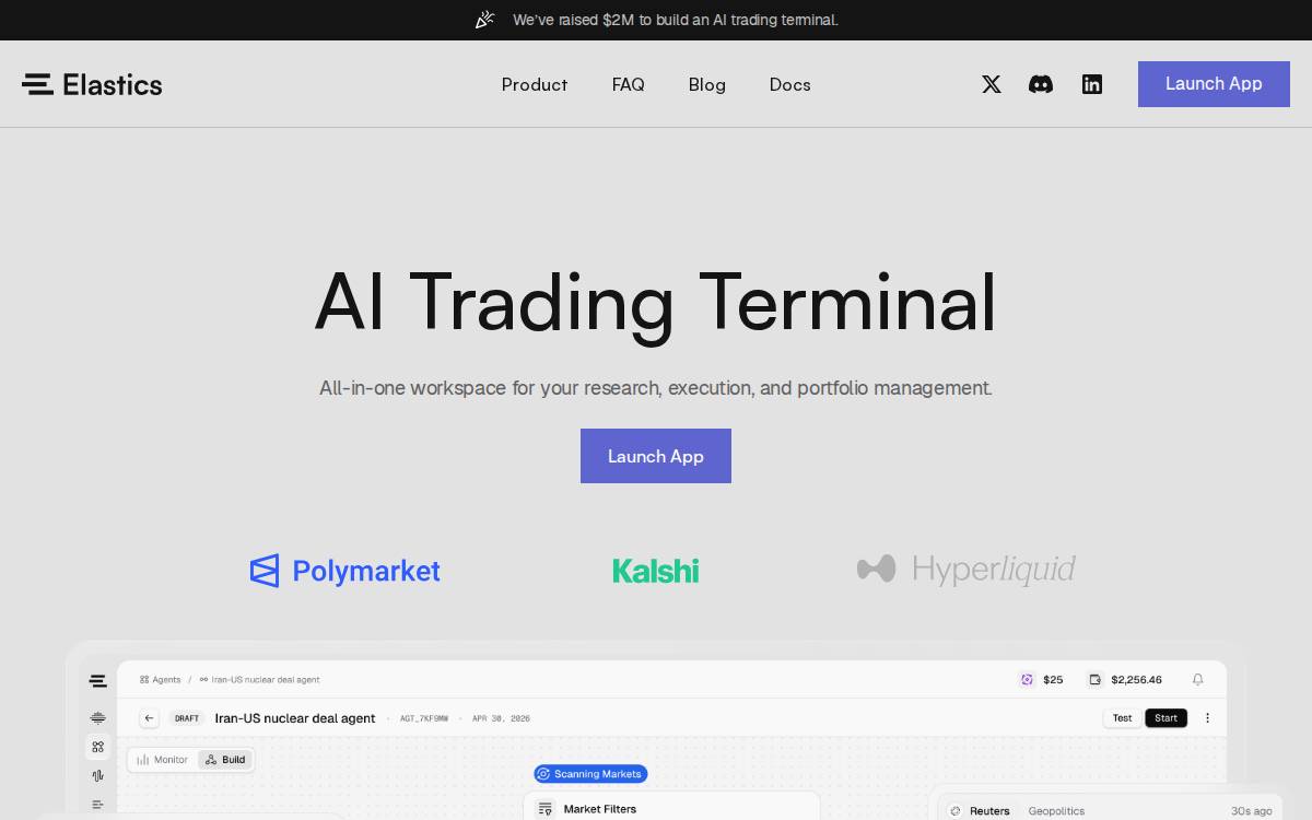 AI Agents for Prediction Markets website preview