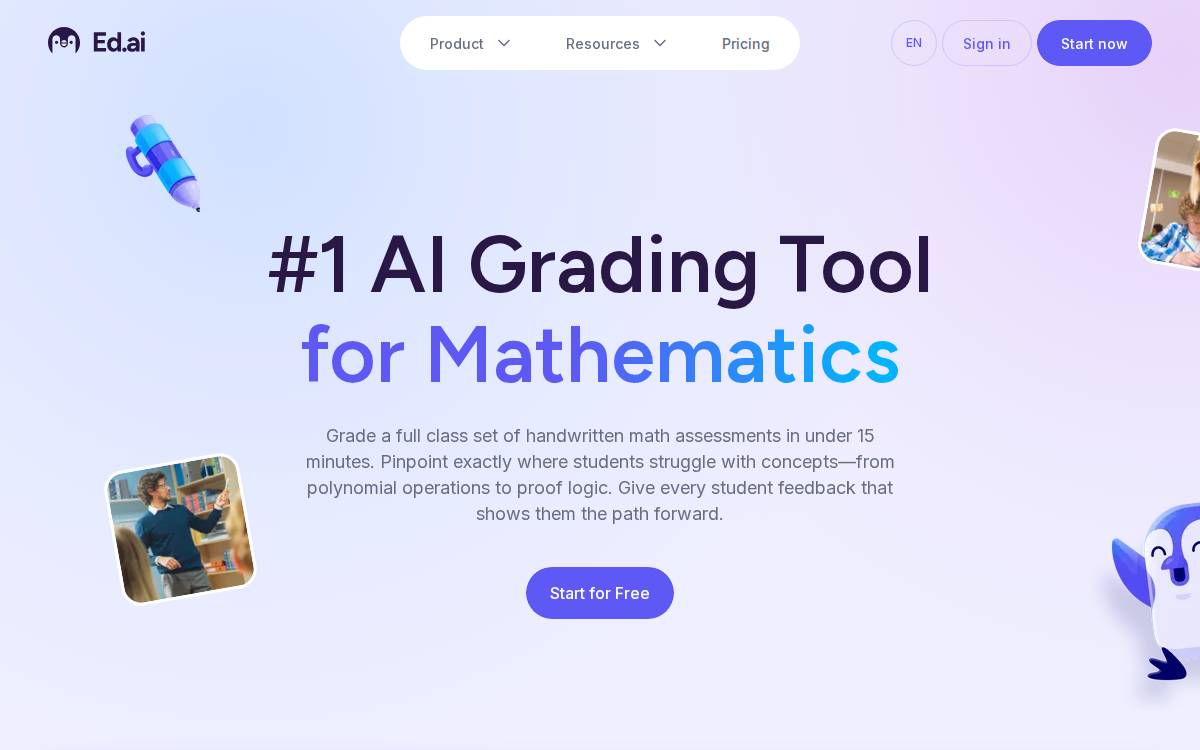 AI Assistant for teachers website preview