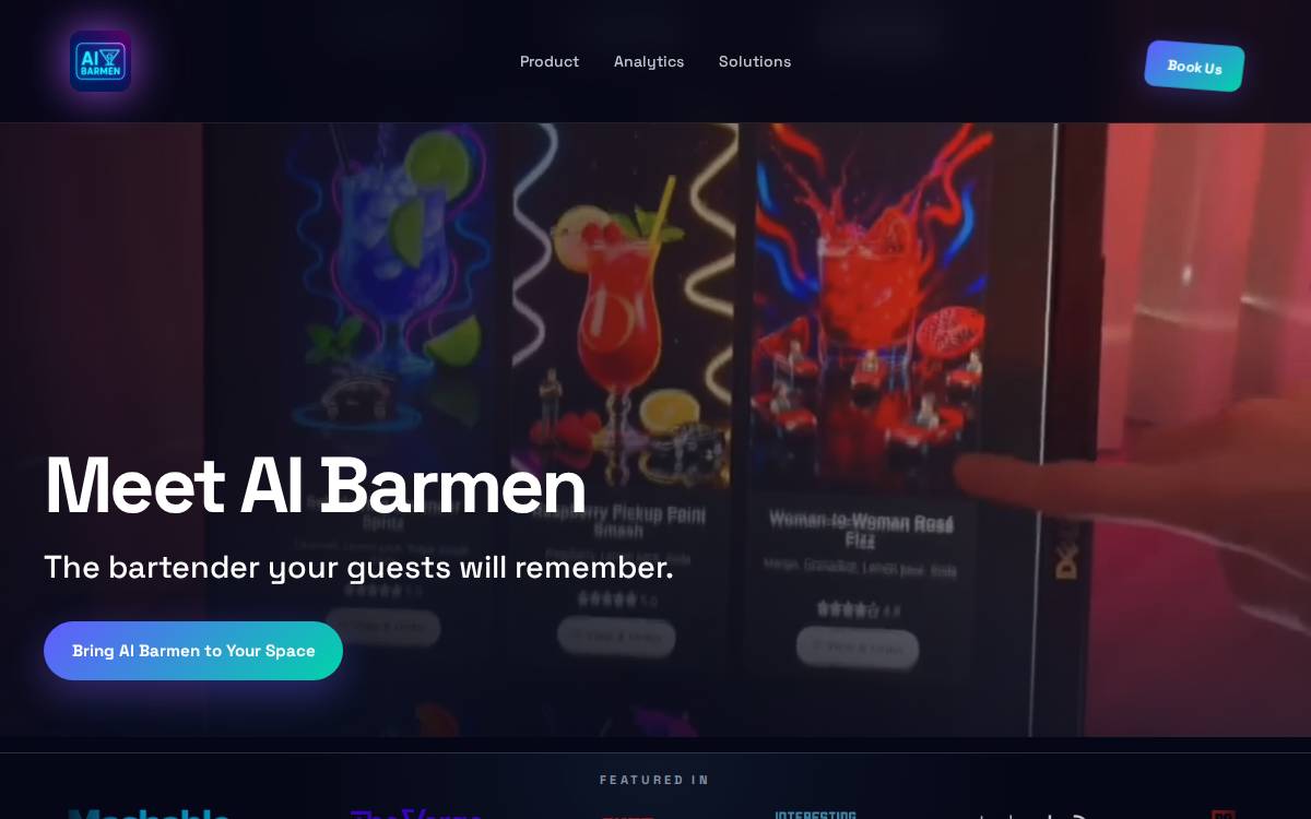AI Barmen website preview