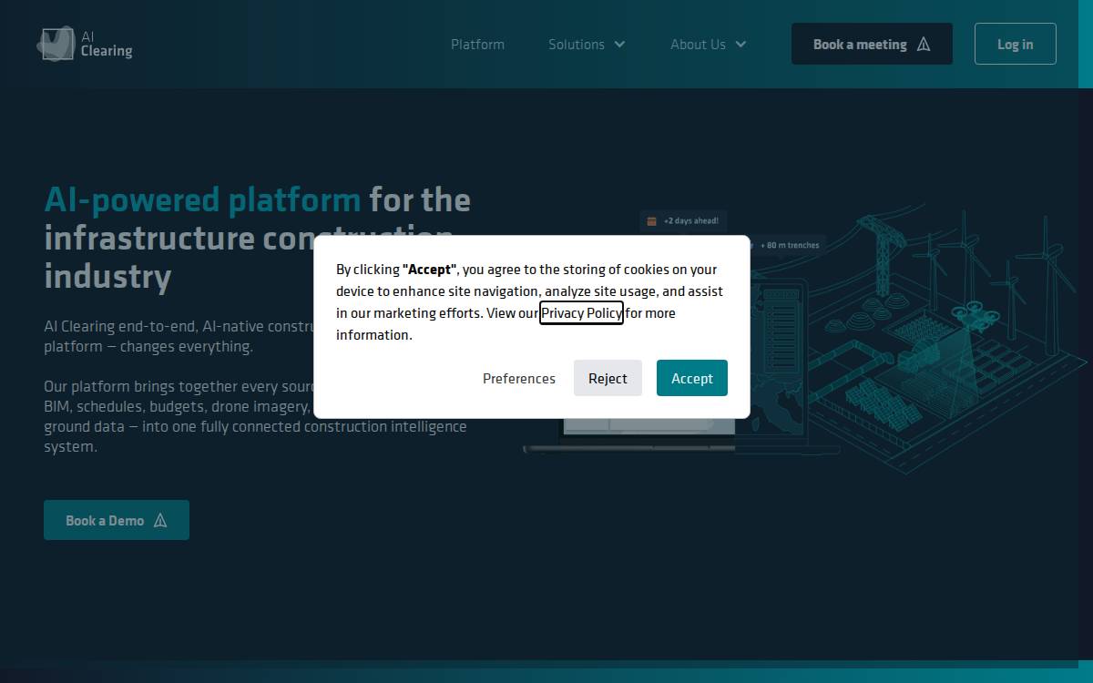 AI Clearing website preview