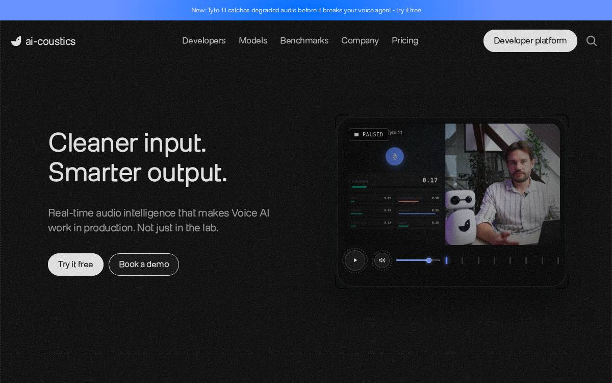Ai Coustics website preview