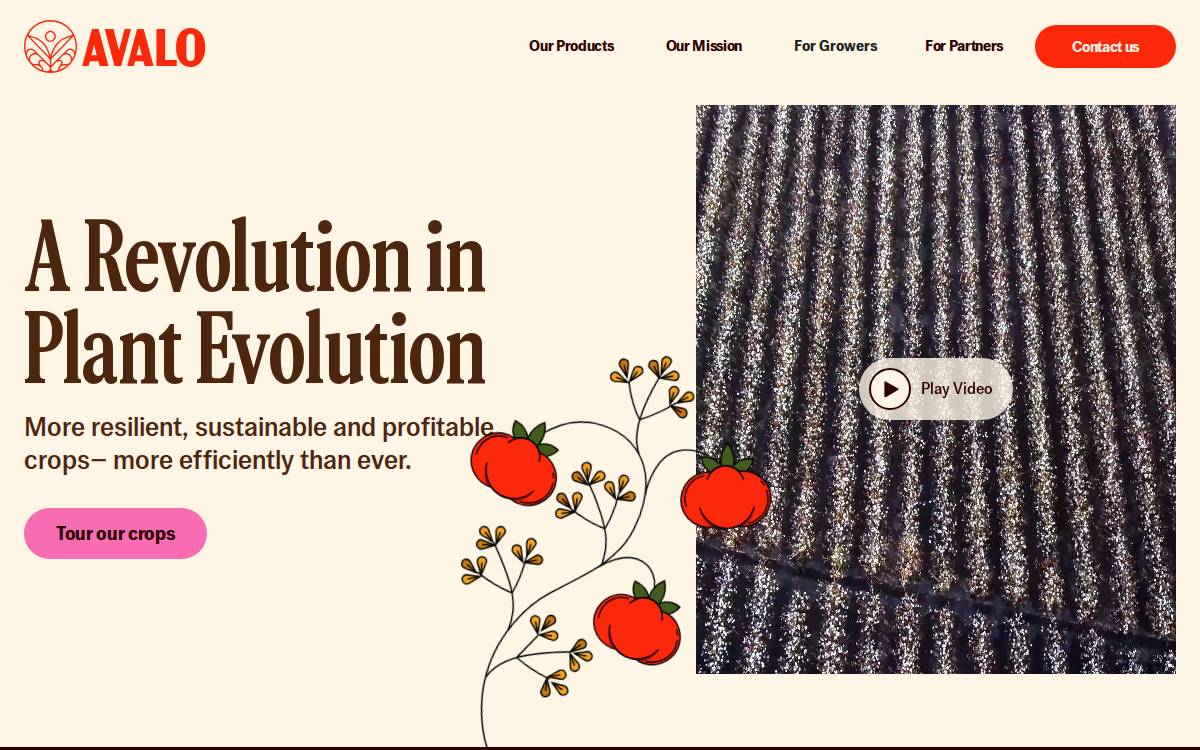 AI-designed, climate-resilient crops website preview