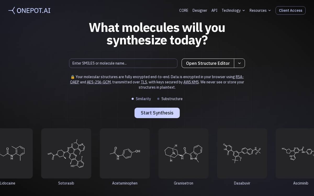 OnePot website preview