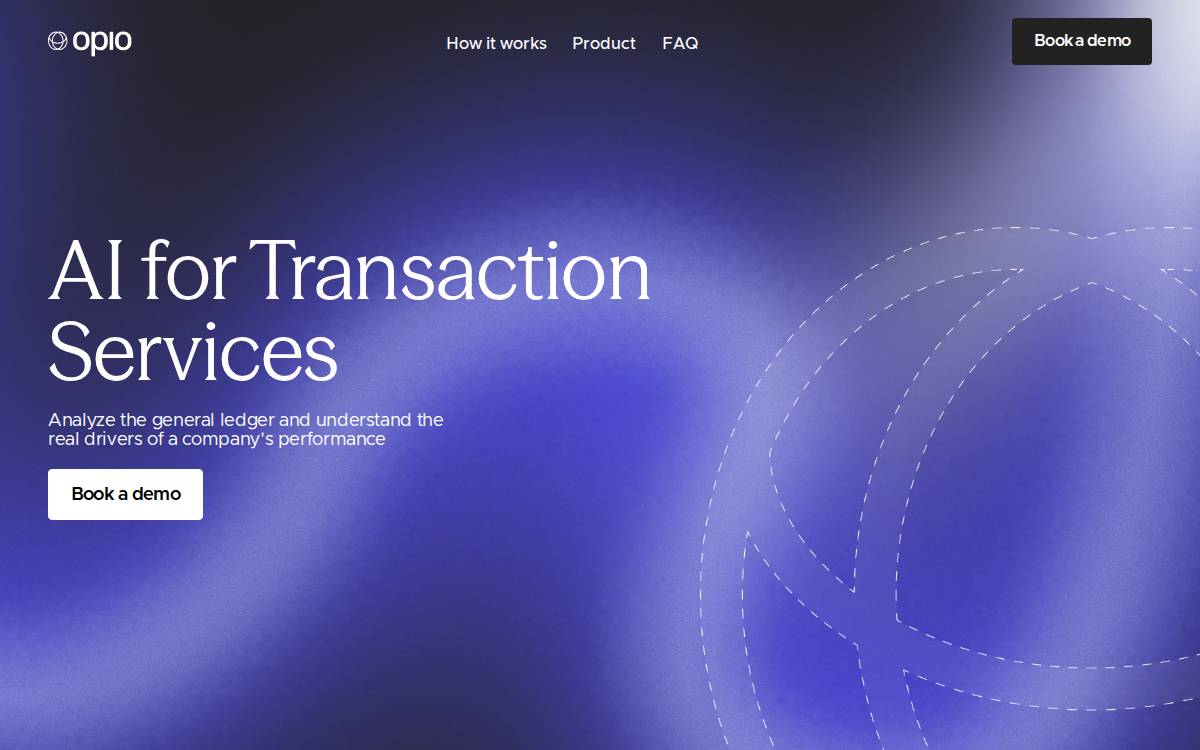 AI for Transaction Services website preview