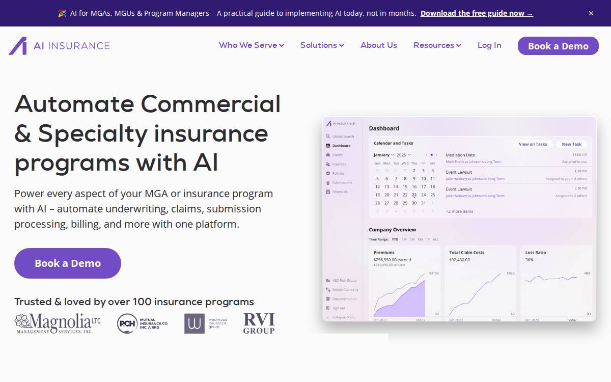 AI Insurance website preview