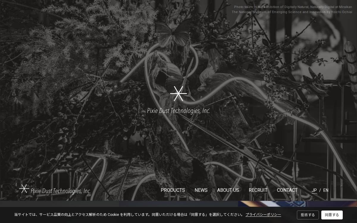 ピクシーダストテクノロジーズ website preview