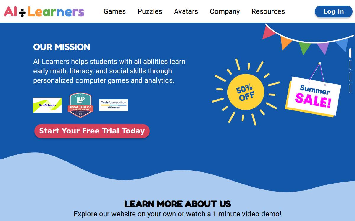 Ai Learners website preview