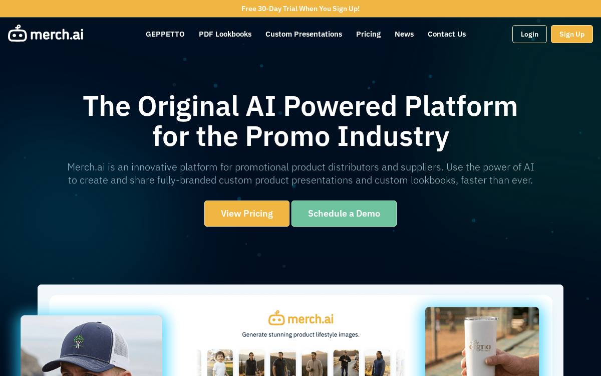 Ai Merch website preview