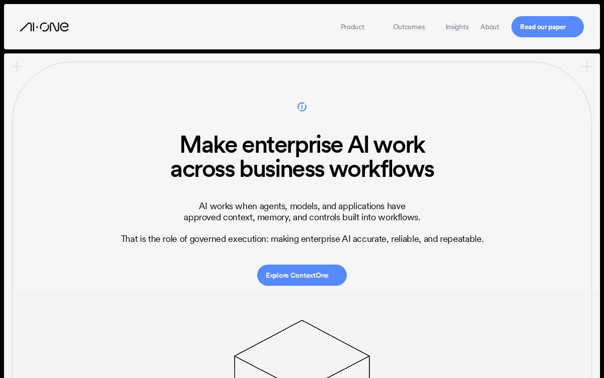 AI One website preview