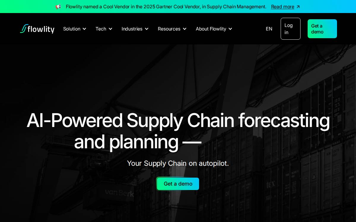 AI-powered Supply Chain Resilience website preview