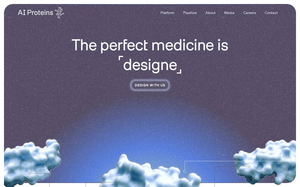 AI Proteins website preview