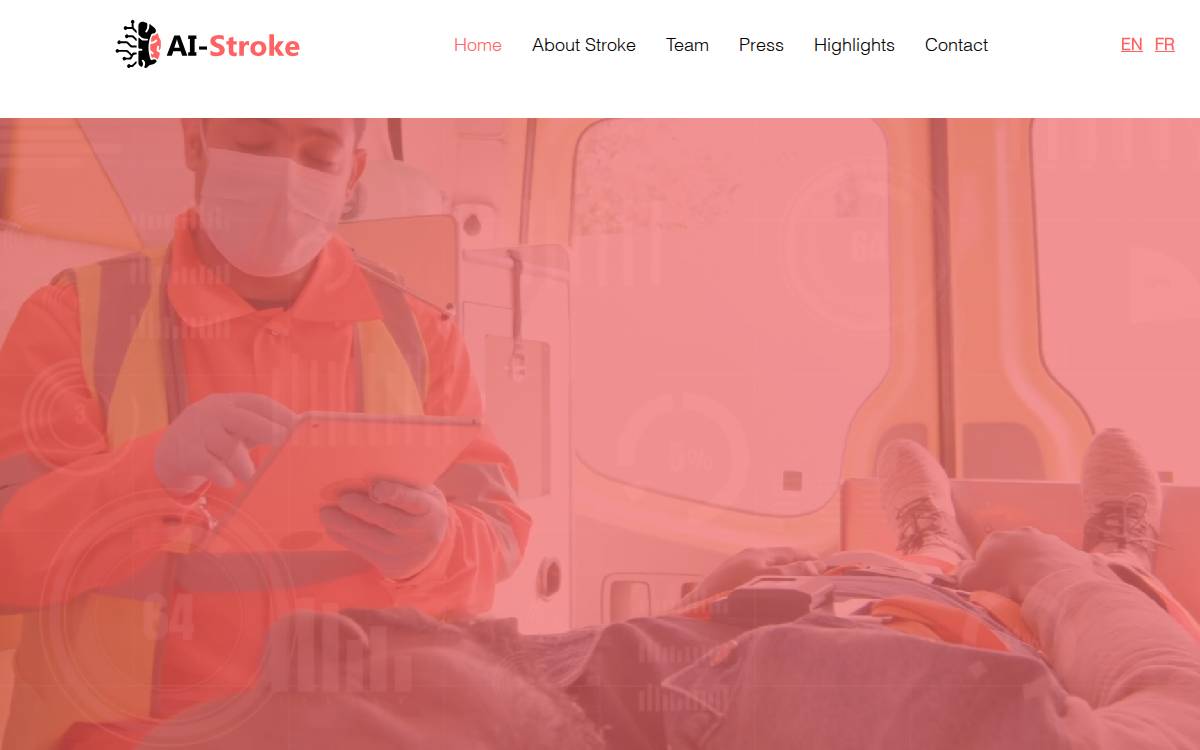 AI Stroke website preview