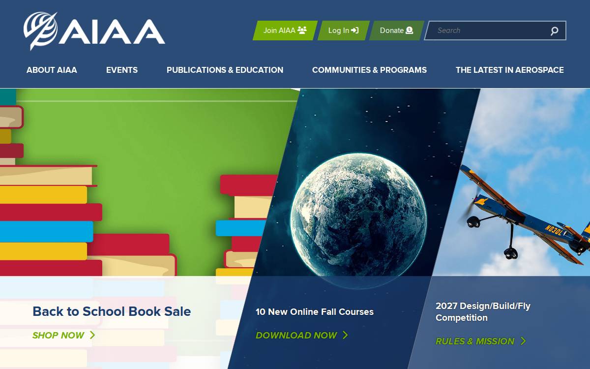 Aiaa website preview