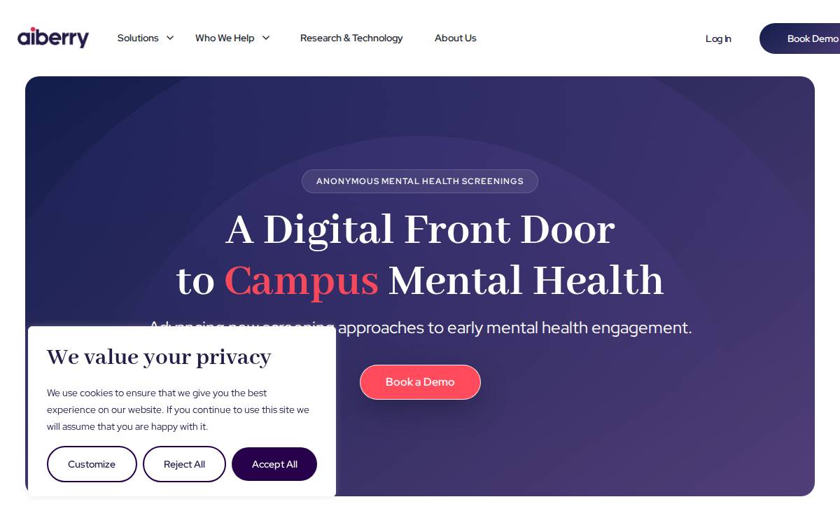Aiberry website preview
