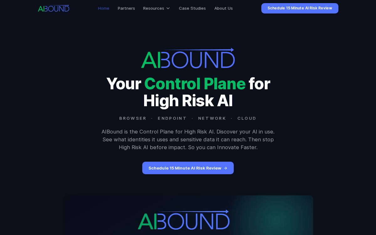 Aibound website preview
