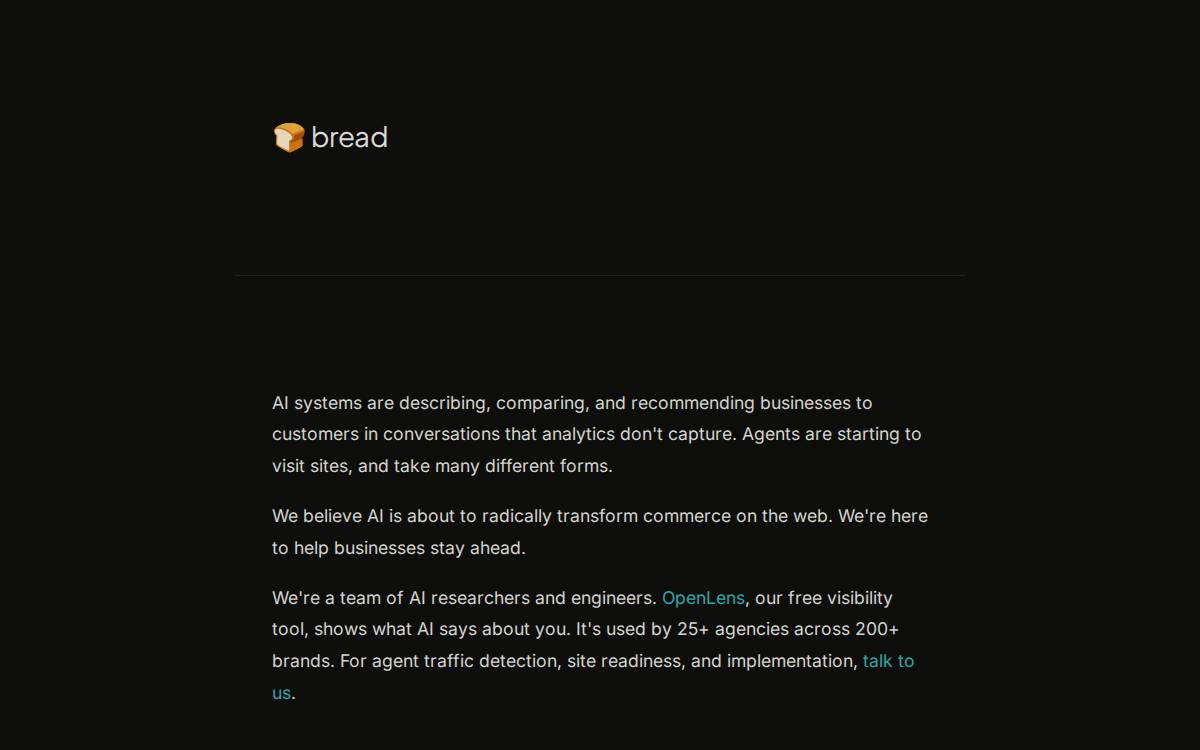 Aibread website preview