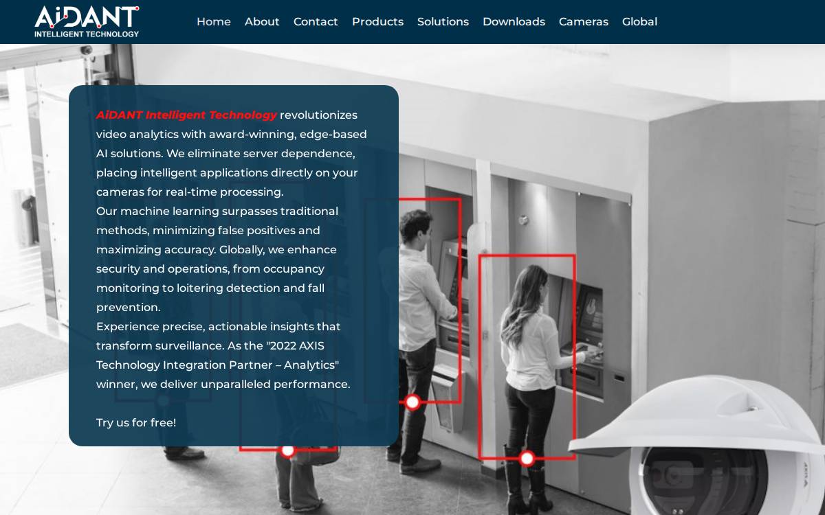AiDANT Intelligent Technology Inc. website preview