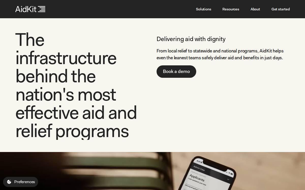 AidKit website preview