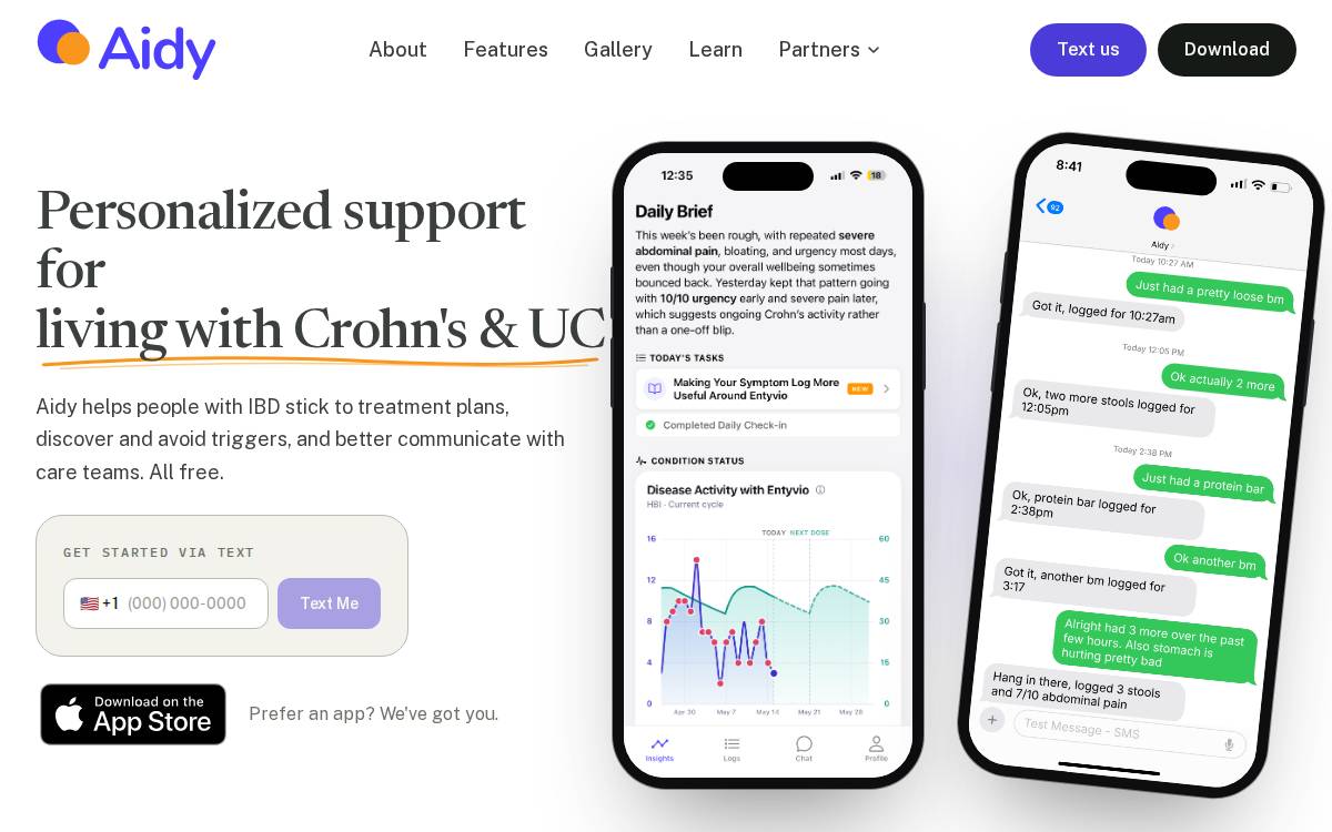 Aidy website preview