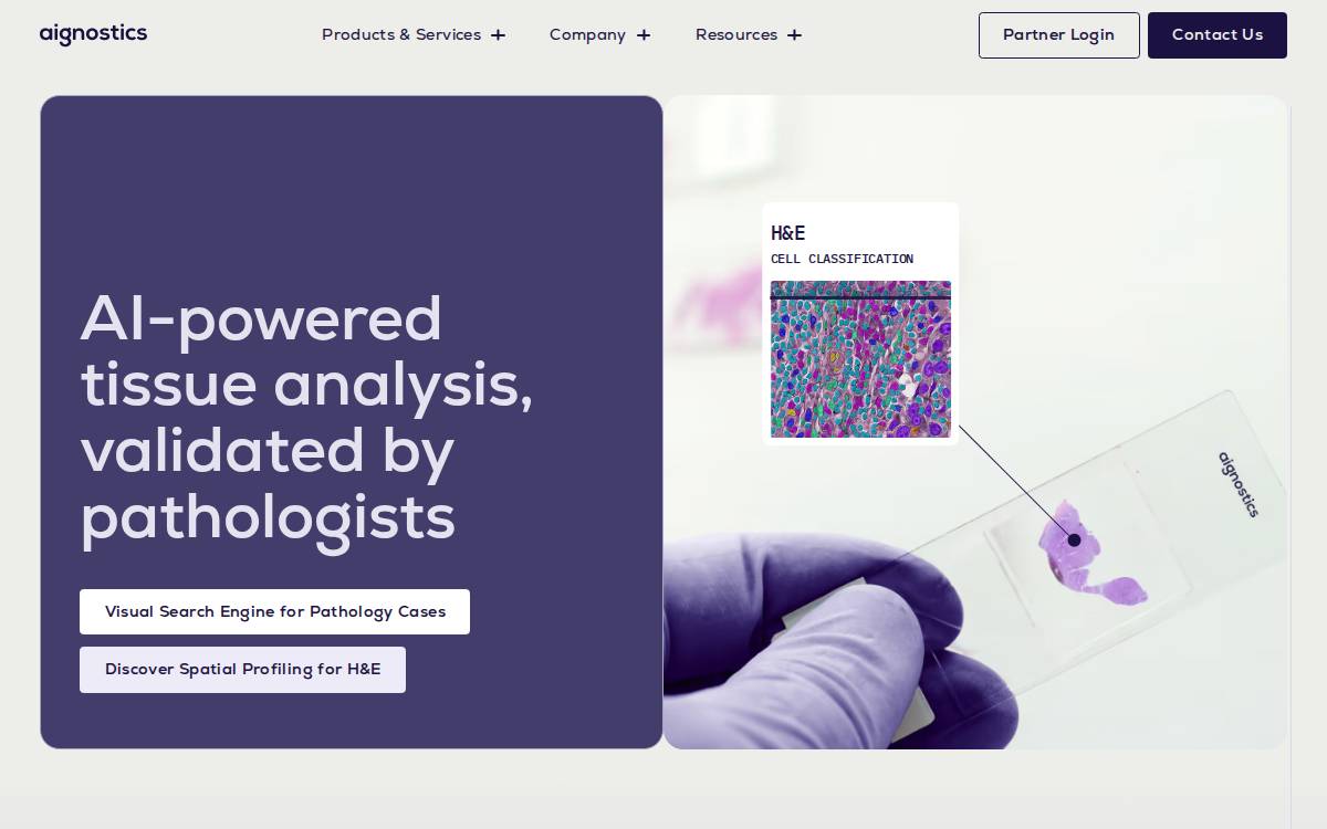 Aignostics website preview