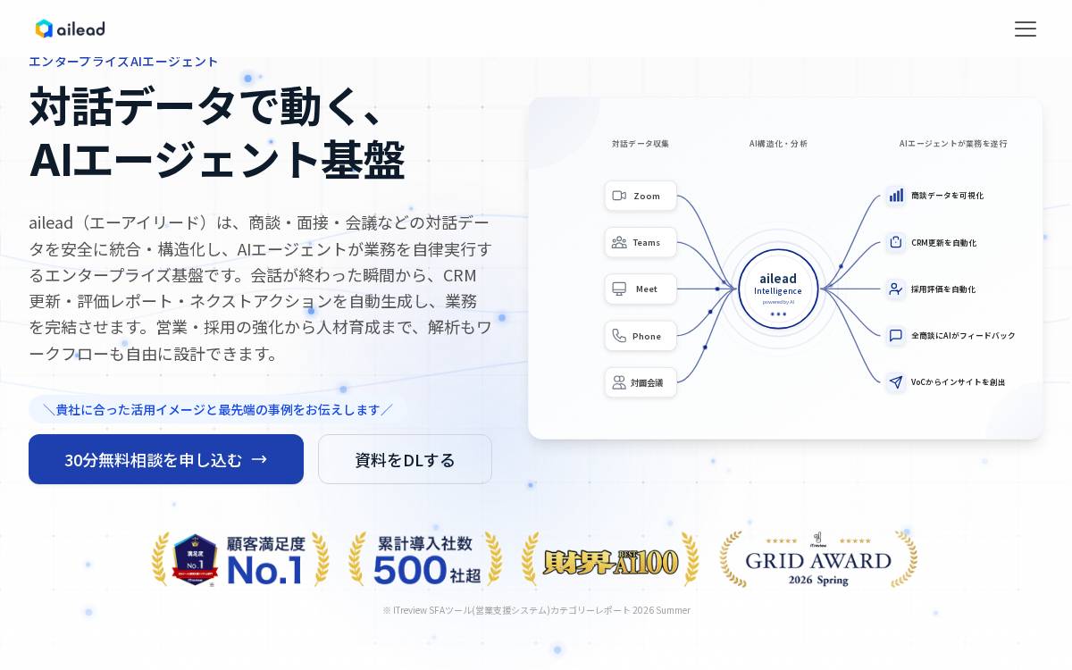Ailead website preview