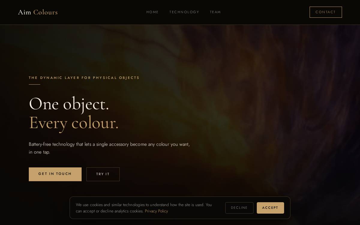 AIM Colour website preview