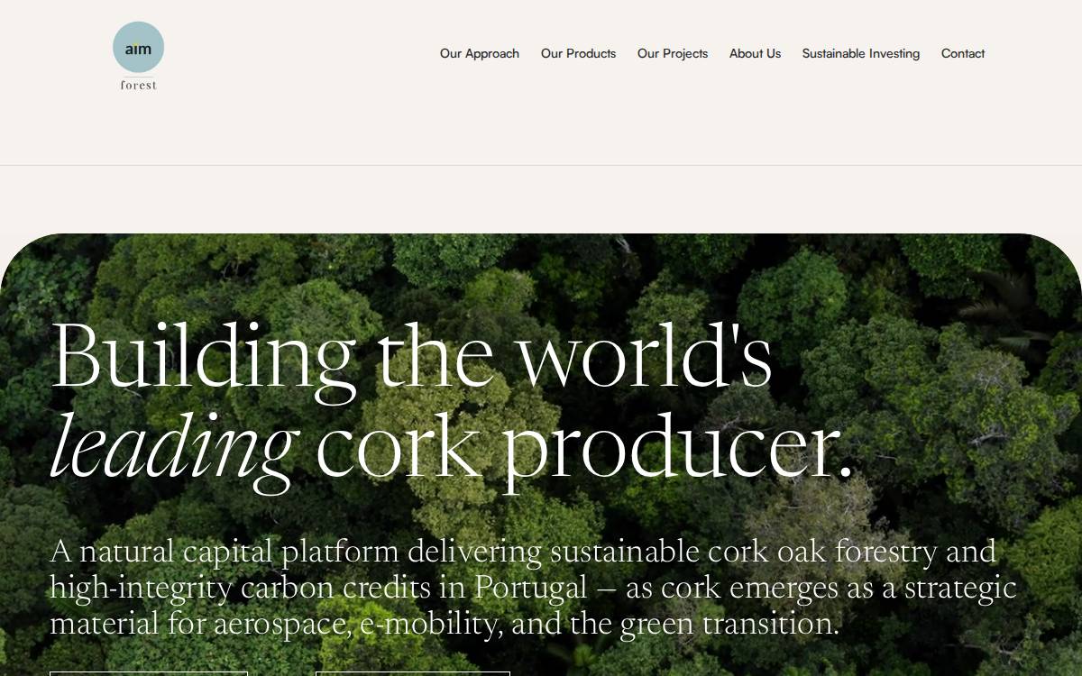 AIM Forest website preview