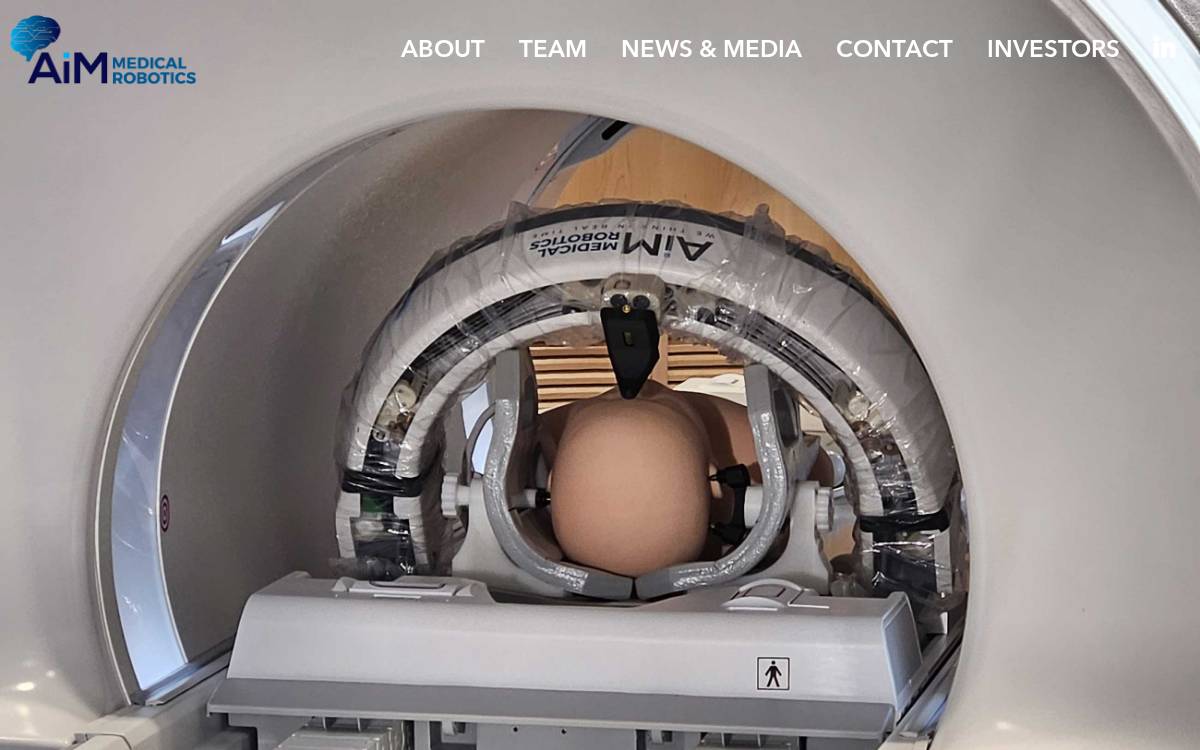 Aim Medical Robotics website preview