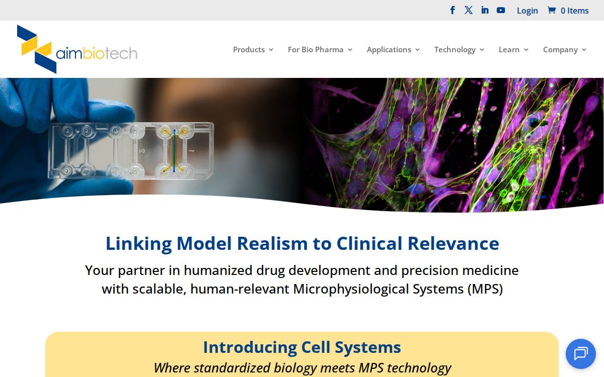 Aimbiotech website preview