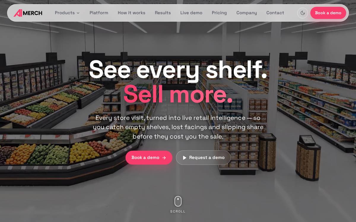 AiMerch website preview