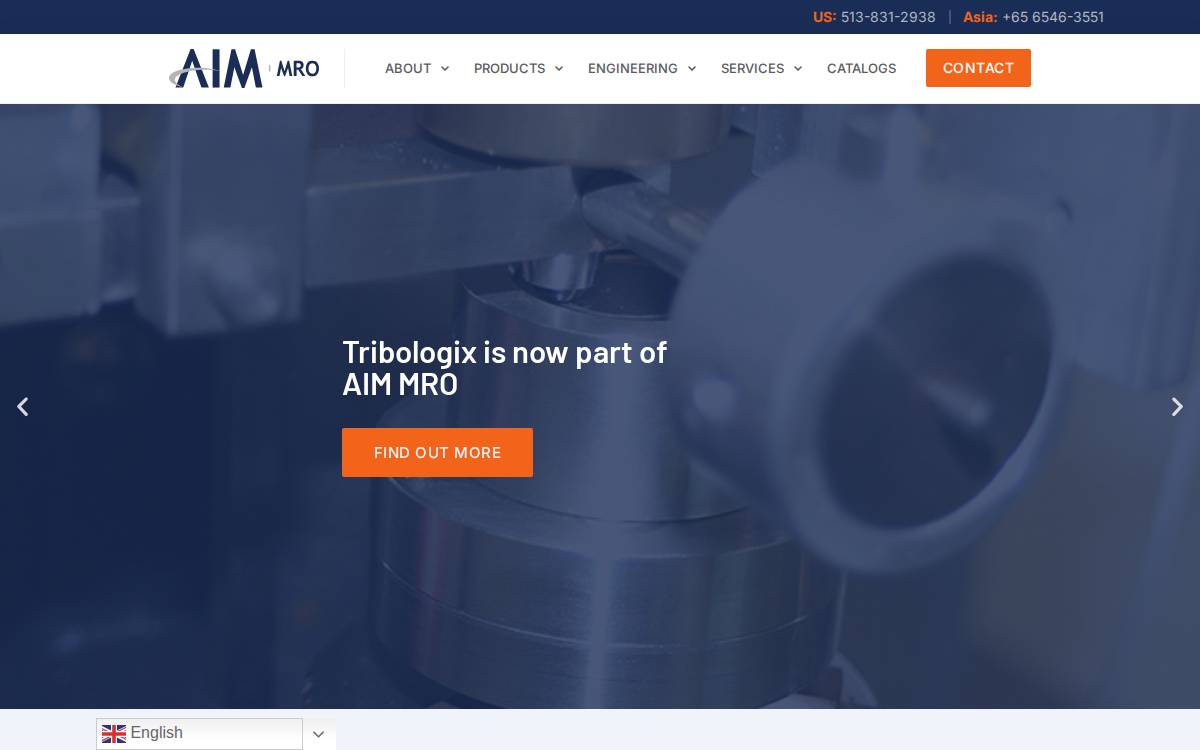 AIM MRO website preview