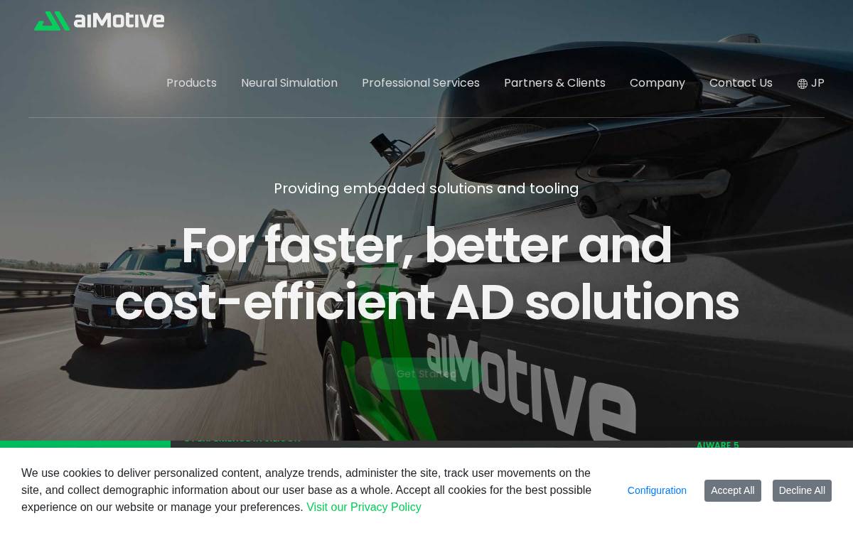 aiMotive website preview