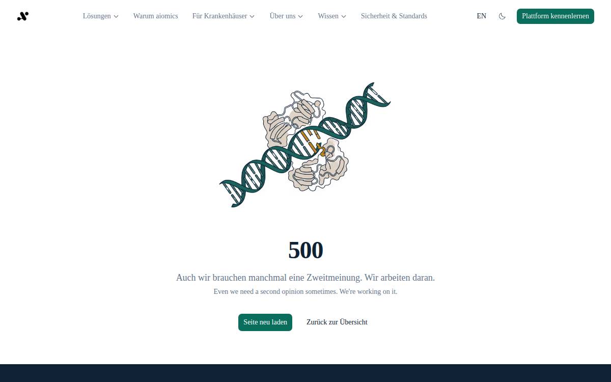 aiomics website preview