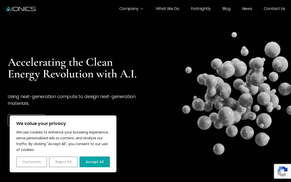 AIONICS website preview