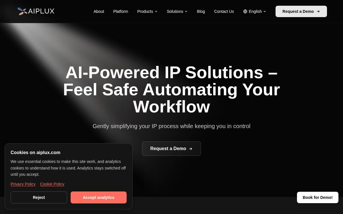 Aiplux website preview