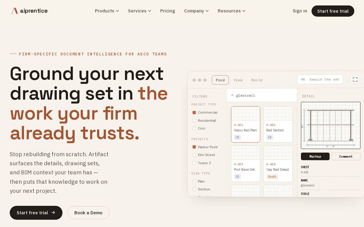 Aiprentice website preview