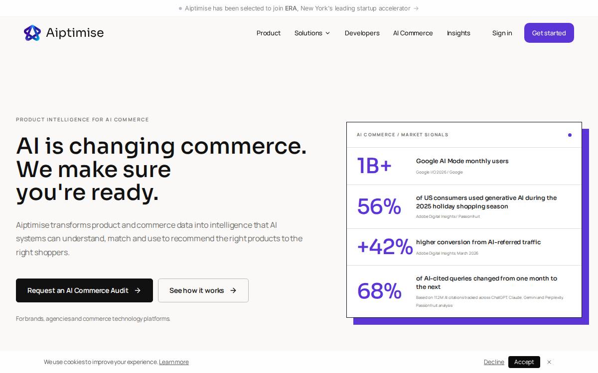 Aiptimise website preview