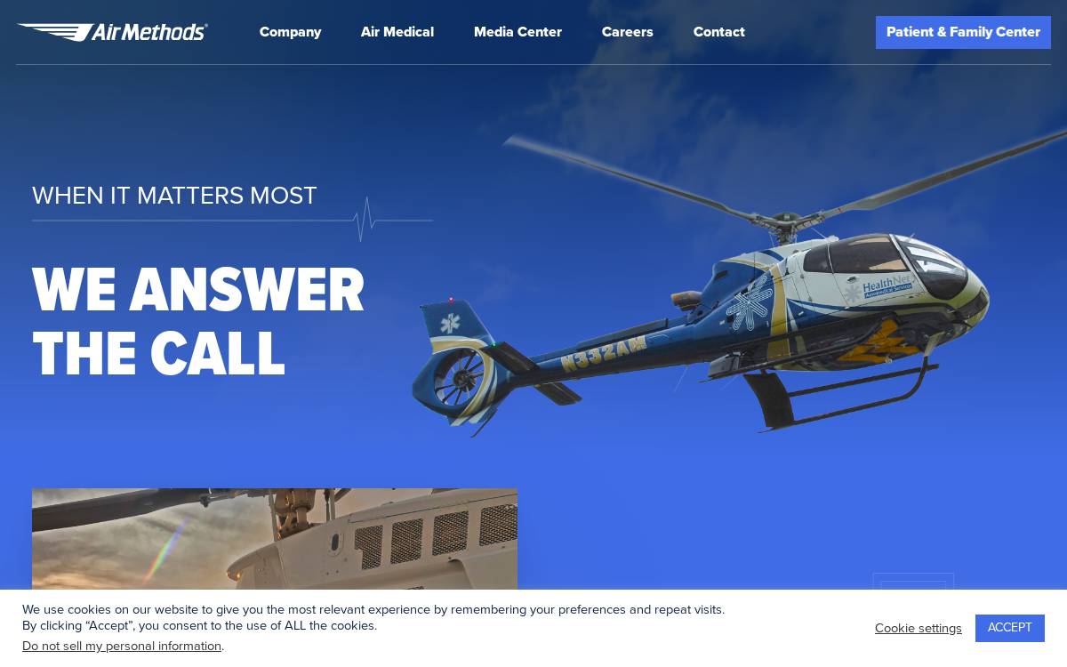 Air Methods website preview