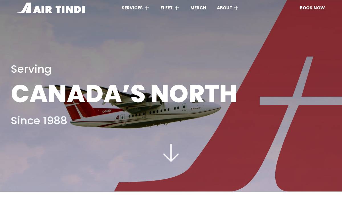 Air Tindi website preview